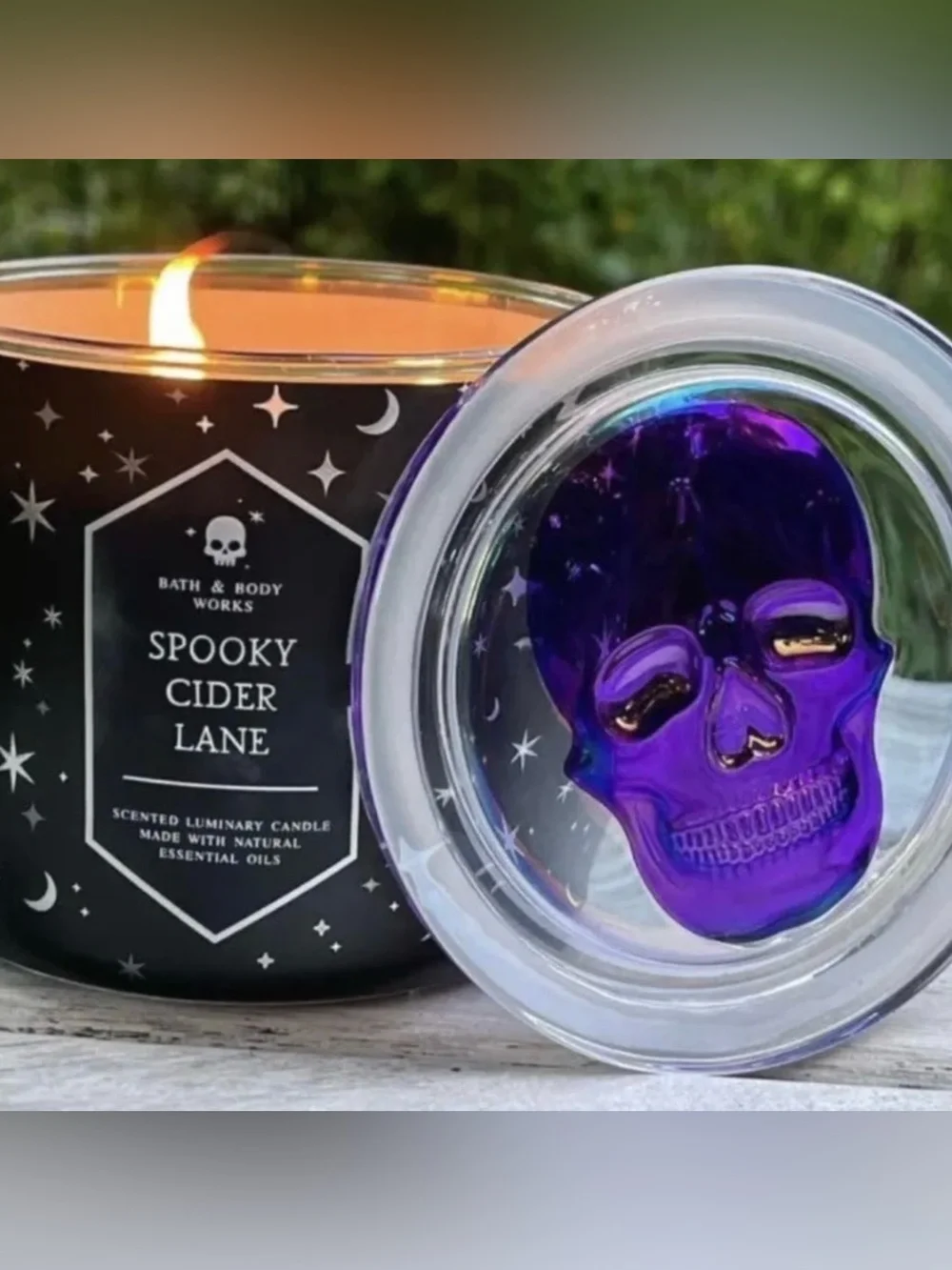 BBW Spooky Cider Lane Skull Lid Halloween 3-Piece Collector Set